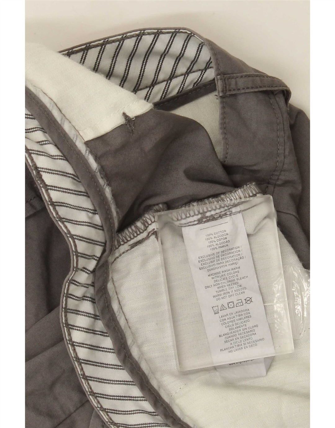 Penguin Mens Cropped Trousers W54 L25 Grey Cotton