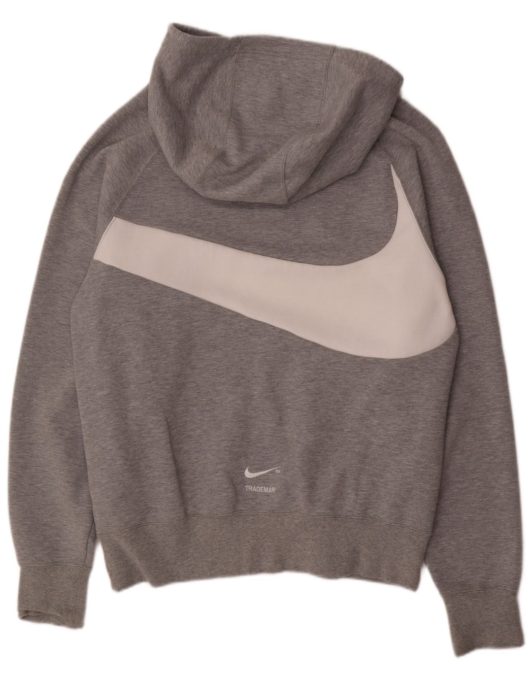 Nike Mens Graphic Hoodie Jumper Medium Grey Cotton