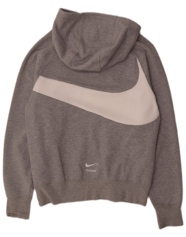 Nike Mens Graphic Hoodie Jumper Medium Grey Cotton