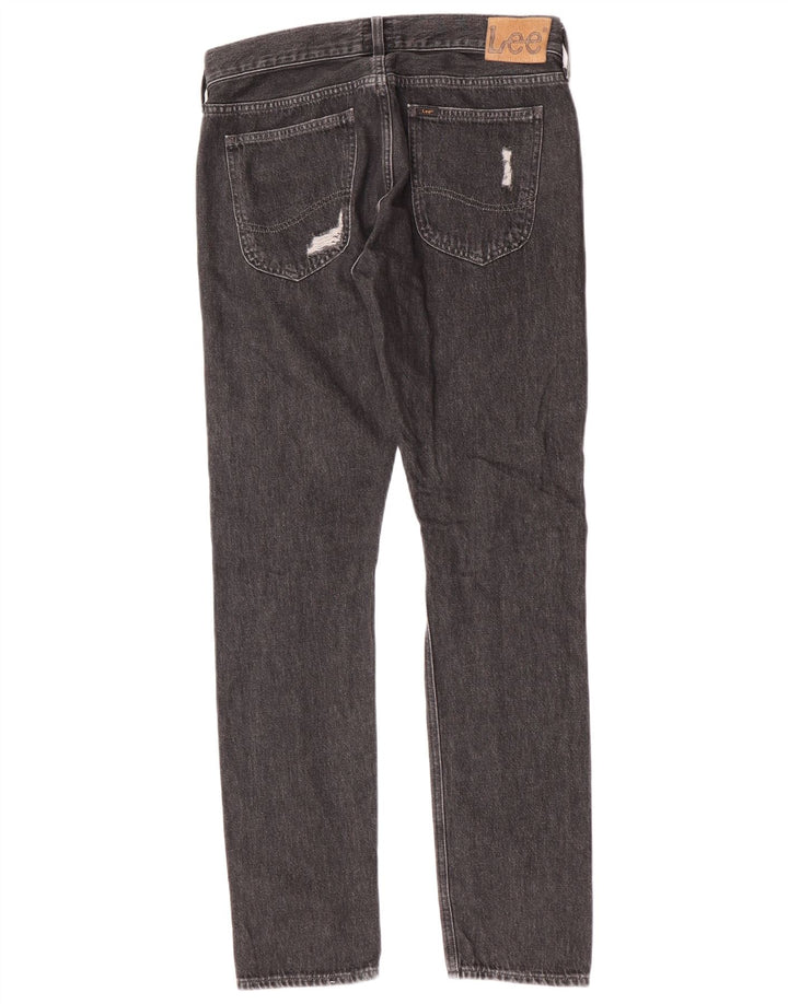 Lee Mens Distressed Slim Jeans W31 L32 Grey Cotton