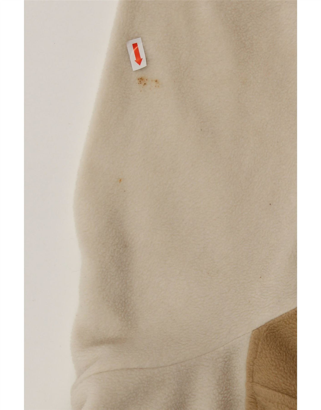 COLUMBIA Womens Crop Fleece Jumper UK 14 Medium White Colourblock