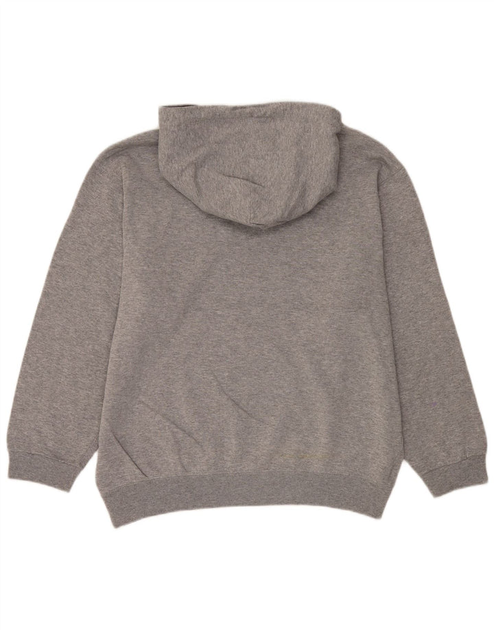 Champion Mens Graphic Hoodie Jumper Medium Grey Flecked