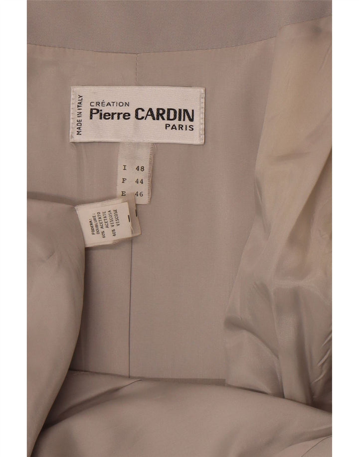 Pierre Cardin Womens Overcoat IT 48 XL Grey Acetate