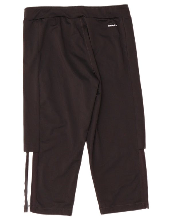 Adidas Boys Climalite Capri Tracksuit Trousers 13-14 Years Black Polyester
