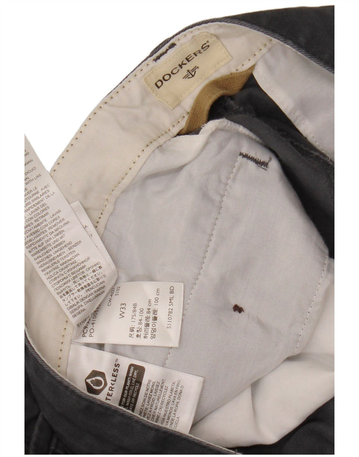 Dockers Mens Chino Shorts W33 Medium Grey Cotton