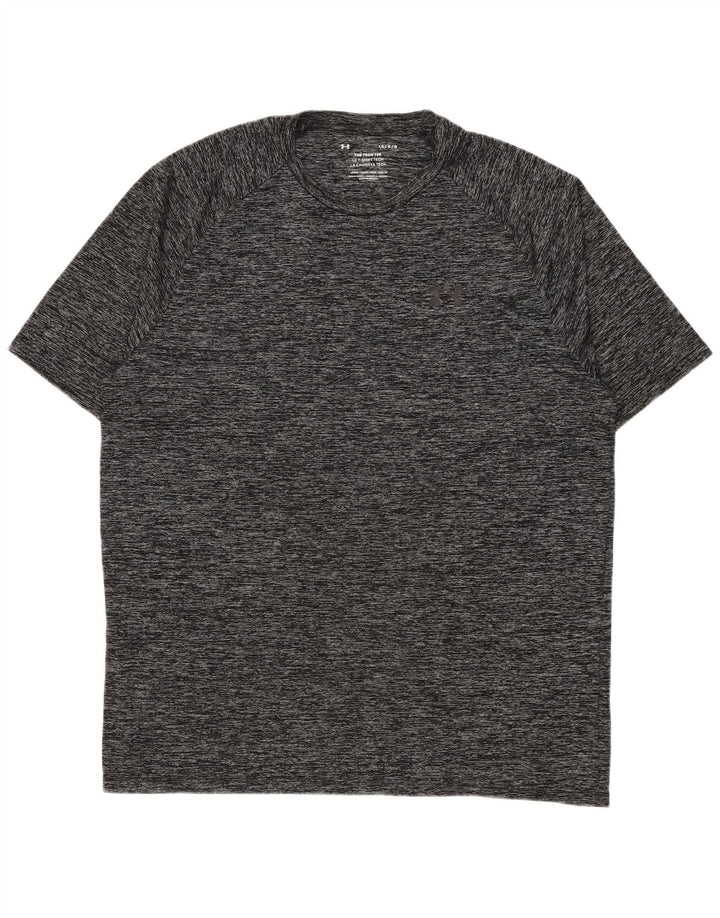 UNDER ARMOUR Mens T-Shirt Top Large Grey Flecked