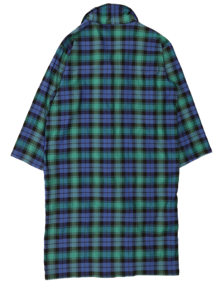 VINTAGE Womens Shirt Dress UK 16 Large Green Check
