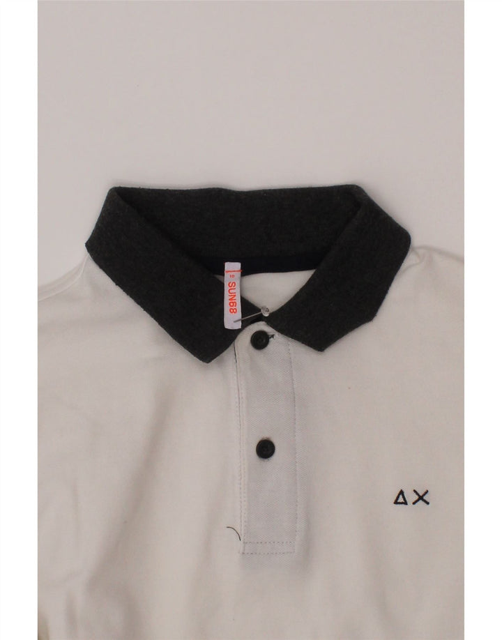 Sun68 Boys Long Sleeve Polo Shirt 9-10 Years White