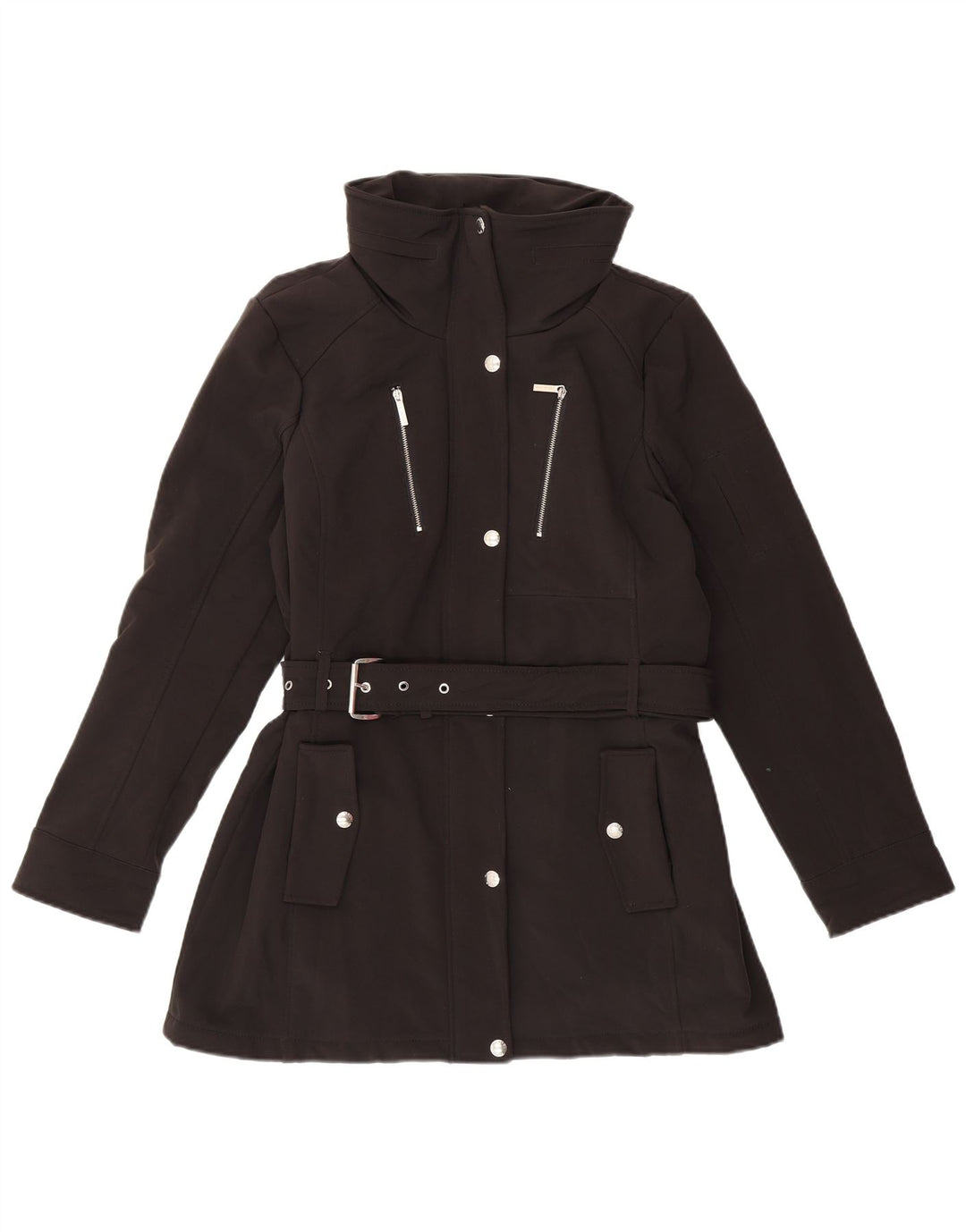 MICHAEL KORS Womens Utility Jacket UK 14 Large Black Polyester