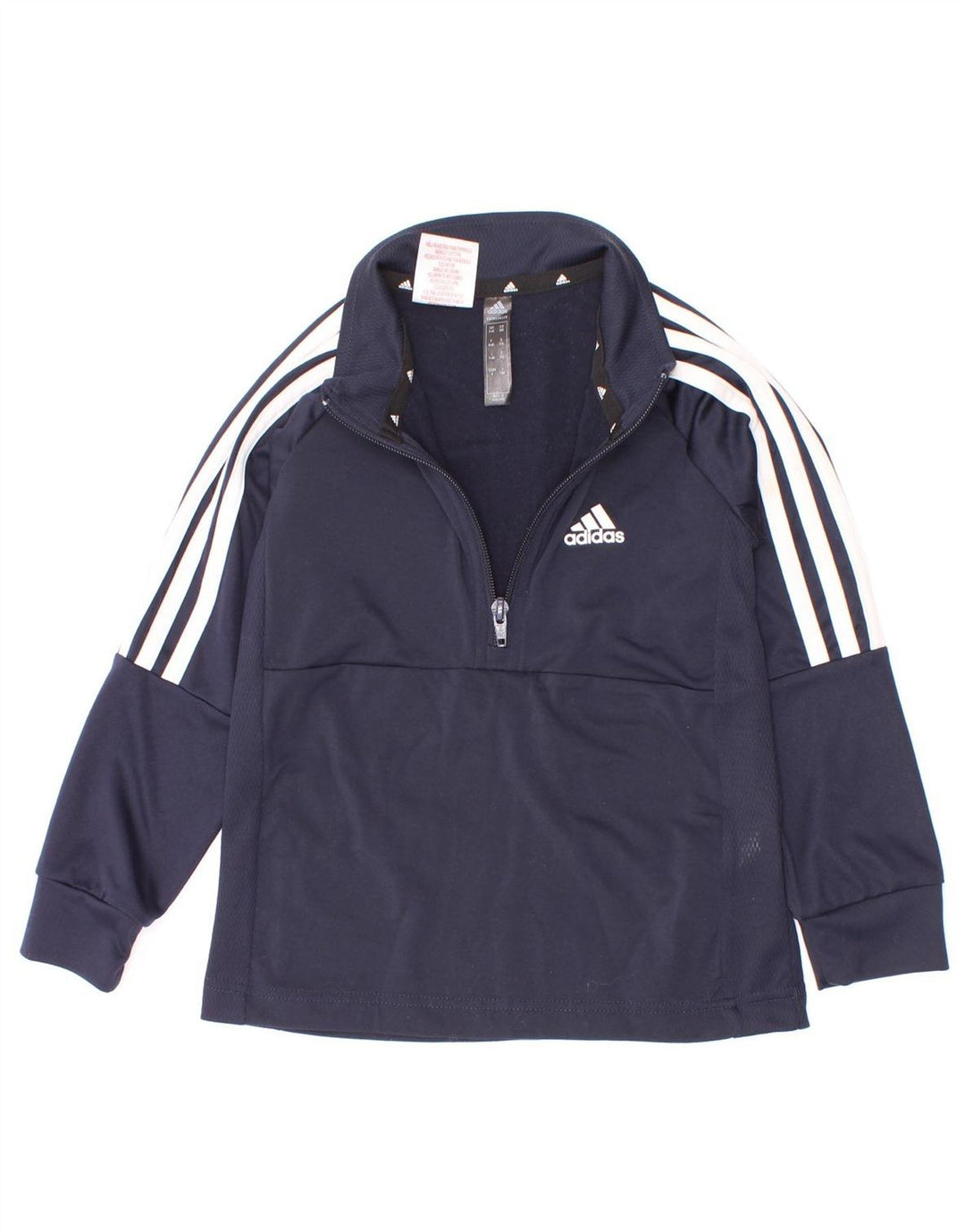 Adidas Boys Aeroready Zip Neck Pullover Tracksuit Top 5-6 Years Navy Blue