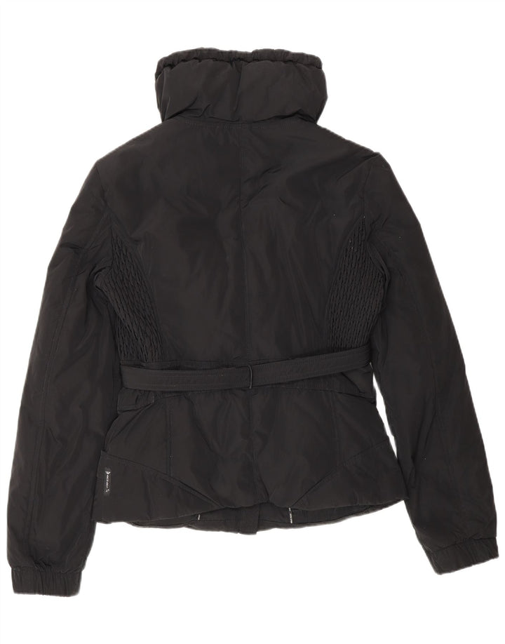 Armani Jeans Womens Crop Padded Jacket EU 42 Large Black Polyester