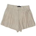 Zara Womens Pegged Chino Shorts Medium W28  Off White Viscose