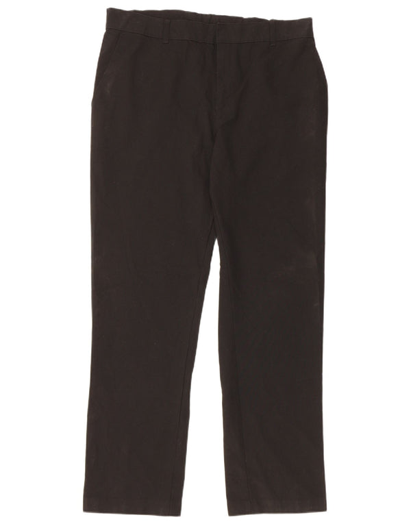 Marks & Spencer Boys Straight Chino Trousers 15-16 Years W32 L29 Black