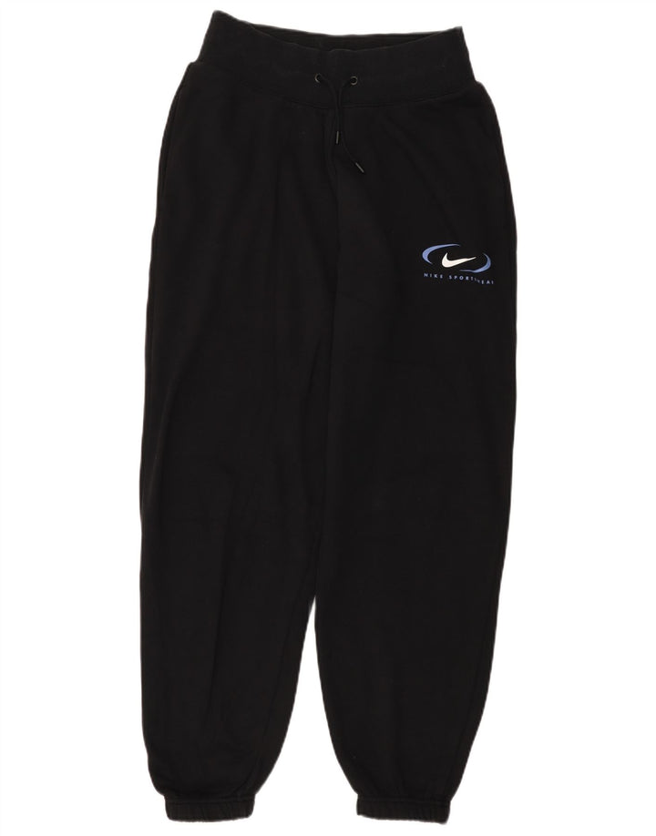 NIKE Womens Tracksuit Trousers Joggers UK 6 XS Black Cotton