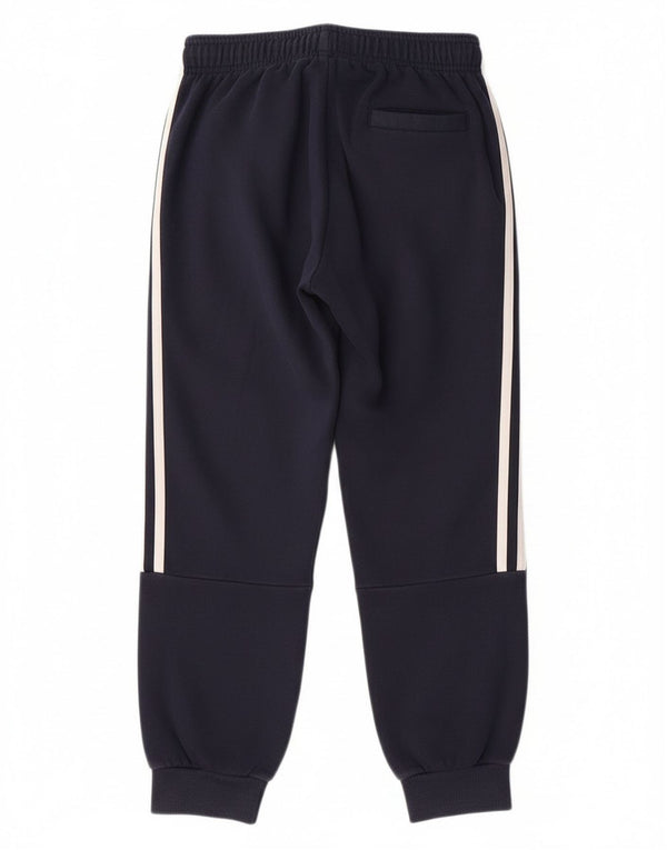 Adidas Boys Joggers Tracksuit Trousers 9-10 Years Navy Blue Cotton Sports