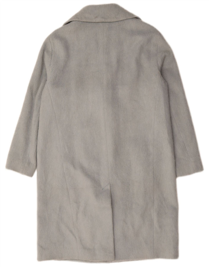 Marks & Spencer Womens Autograph Overcoat UK 14 Large Blue Polyester