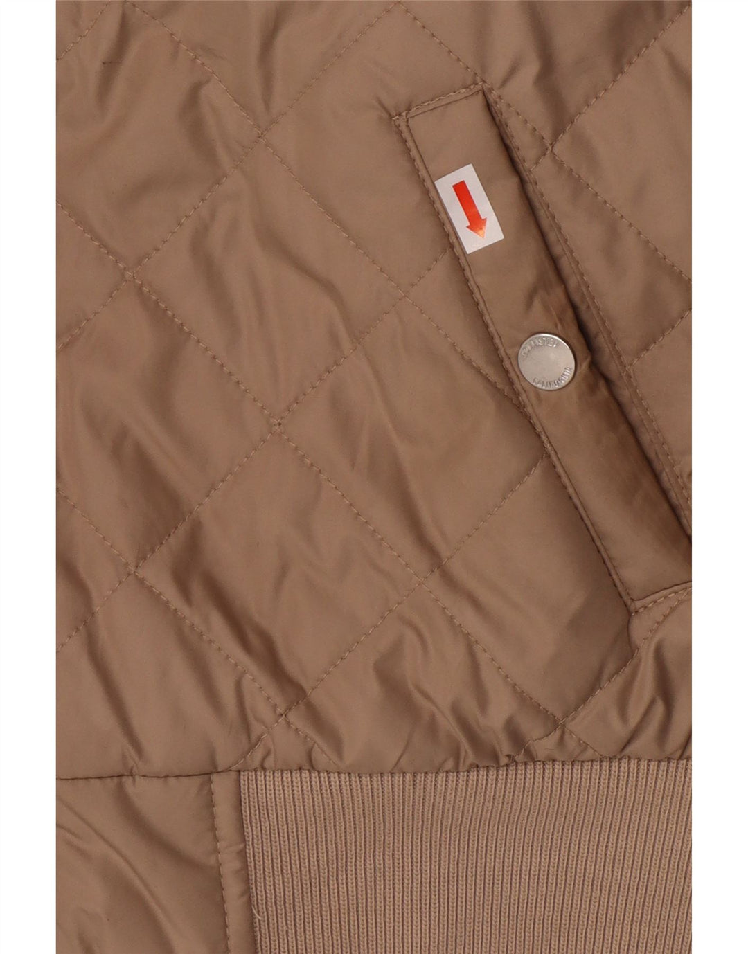 HOLLISTER Womens Hooded Quilted Jacket UK 10 Small Beige Polyester