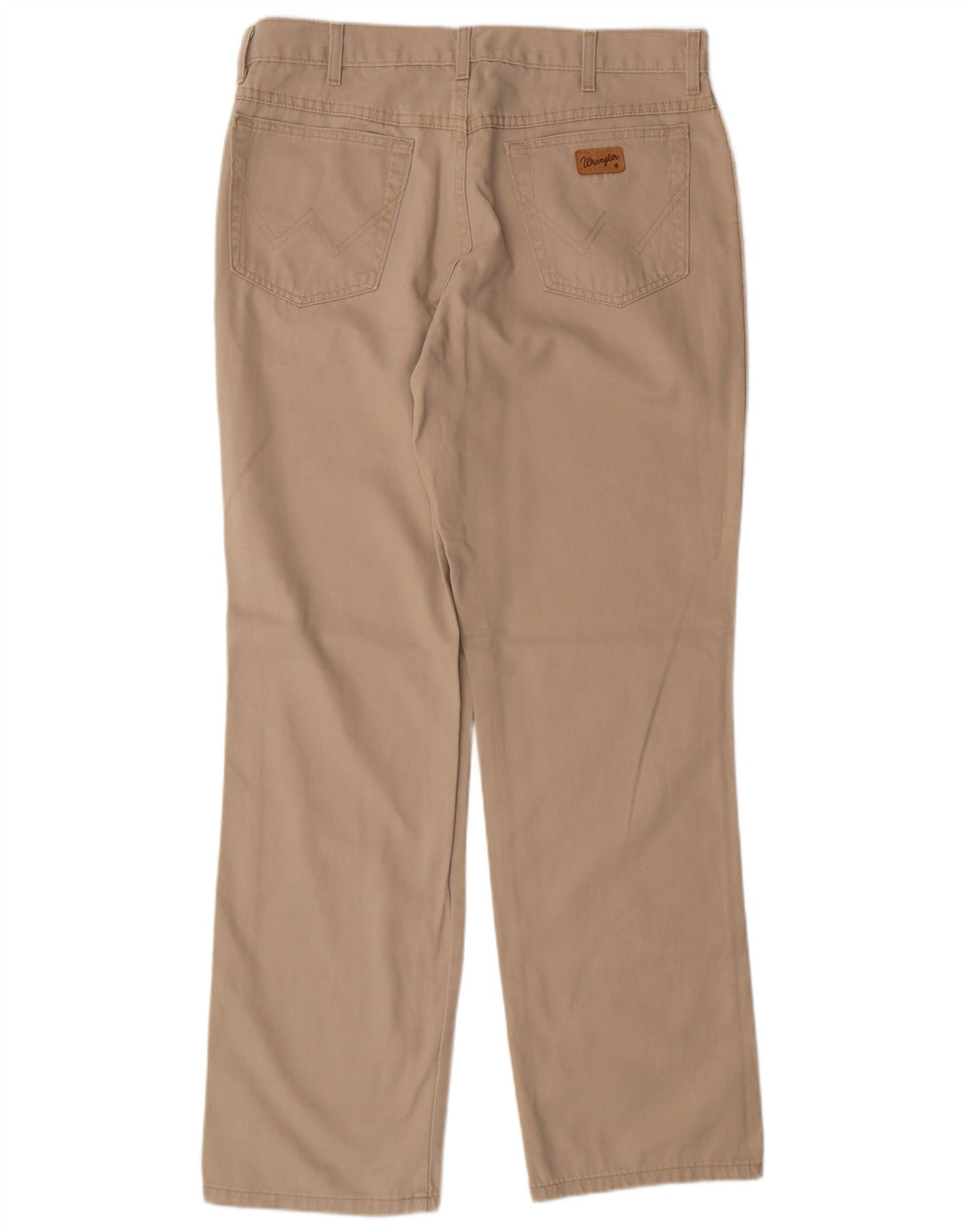 WRANGLER Mens Comfort Fit Straight Casual Trousers W36 L32  Beige Cotton