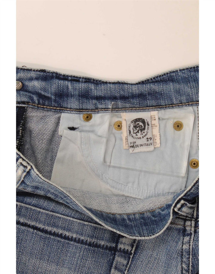 Diesel Womens Distressed Bootcut Jeans W29 L29 Blue Cotton
