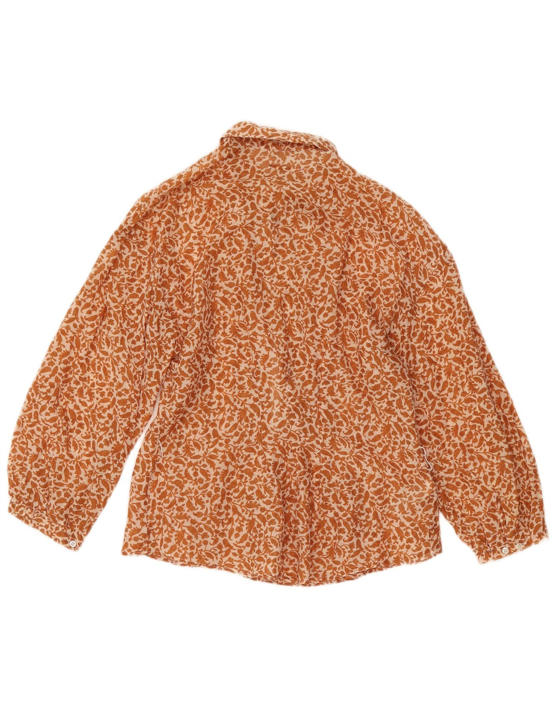 Massimo Dutti Womens 3/4 Sleeve Shirt Blouse EU 38 Small Beige Floral