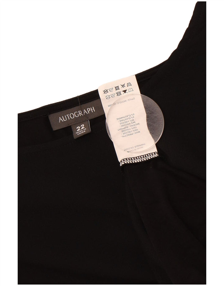AUTOGRAPH  Womens Blouse Top UK  22 3XL Black Viscose
