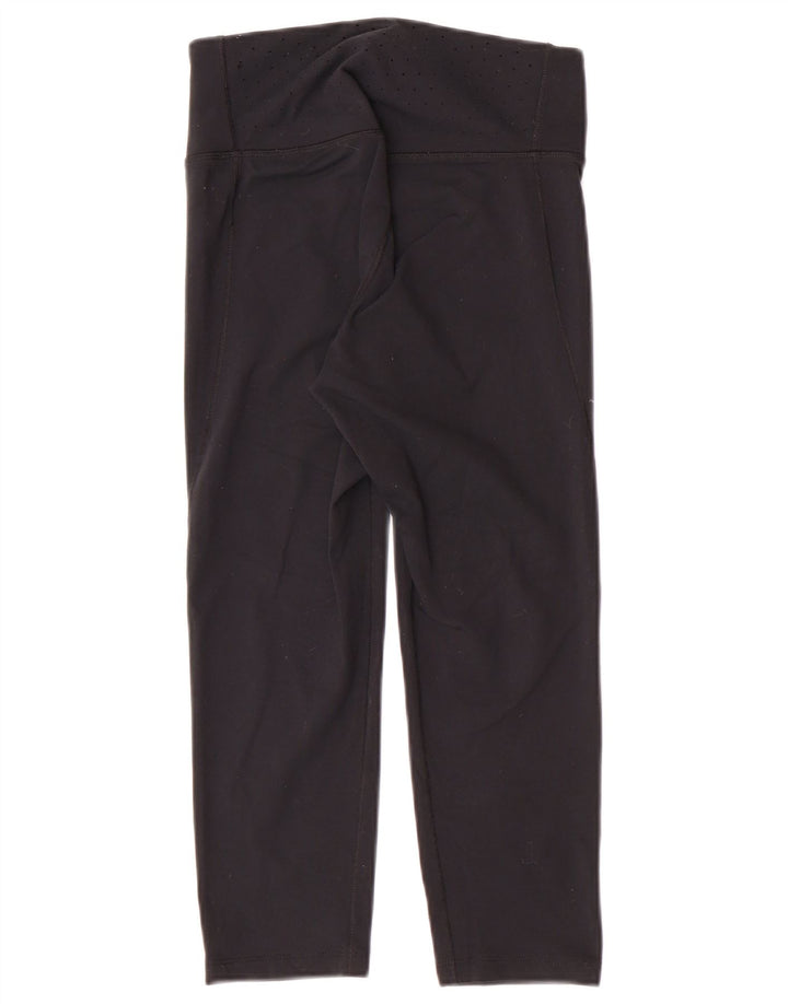 NIKE Womens Dri Fit Capri Leggings UK 8 Small  Black Nylon