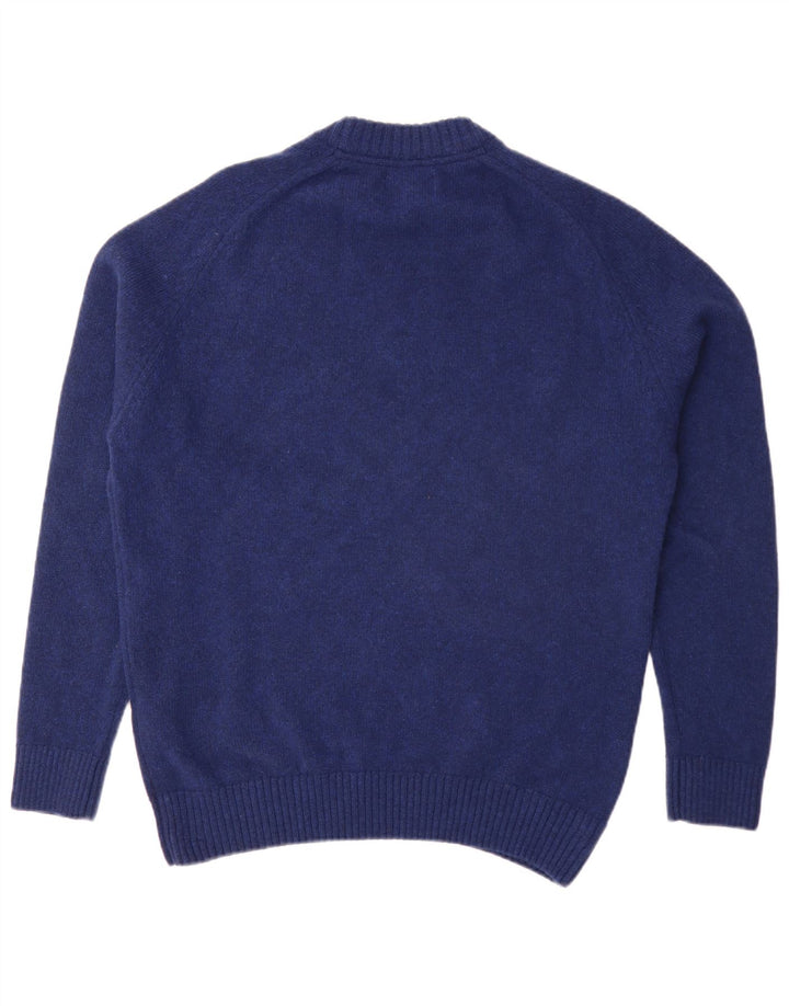 Barbour Mens Crew Neck Jumper Sweater XL Blue Wool