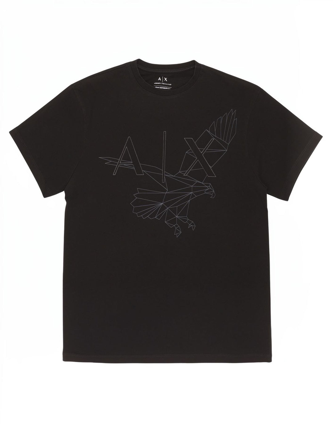 Armani Exchange Mens Regular Graphic T-Shirt Top Small Black Geometric