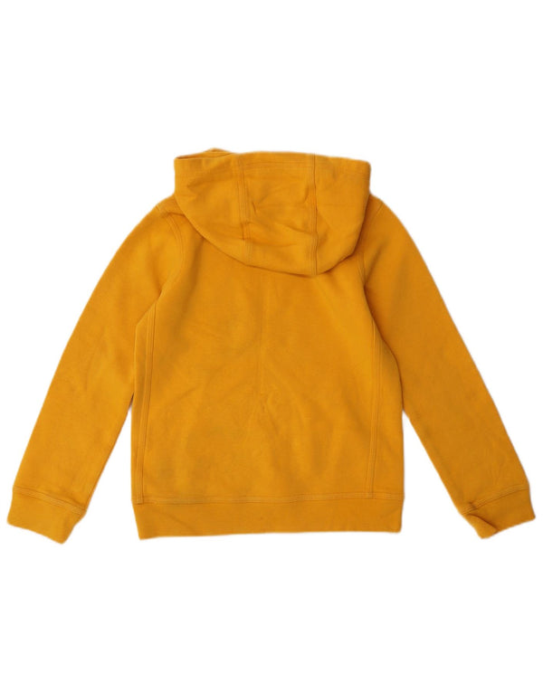 Nike Girls Hoodie Jumper 8-9 Years Small  Yellow Cotton