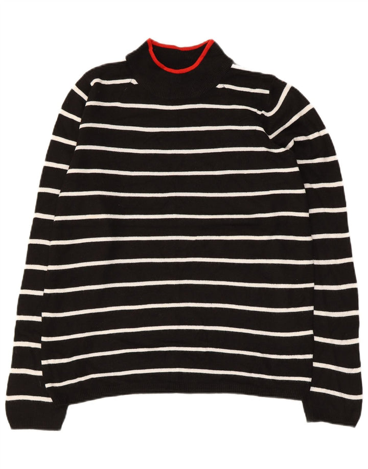 MARKS & SPENCER Womens Turtle Neck Jumper Sweater UK 10 Small Black