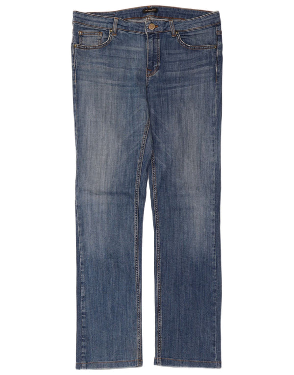 Massimo Dutti Womens Straight Jeans EU 42 Large W32 L29 Blue