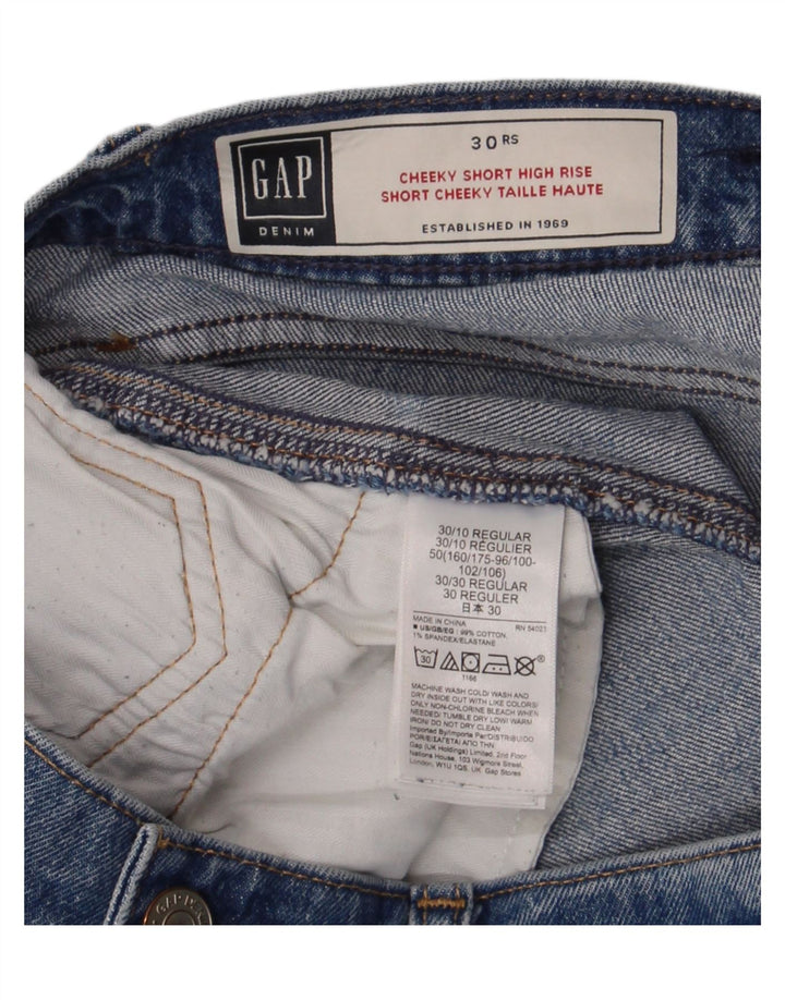 Gap Womens Distressed Denim Shorts W30 Medium Blue Cotton