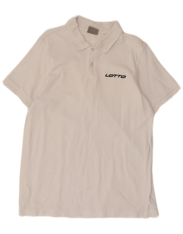 Lotto Mens Polo Shirt Large White