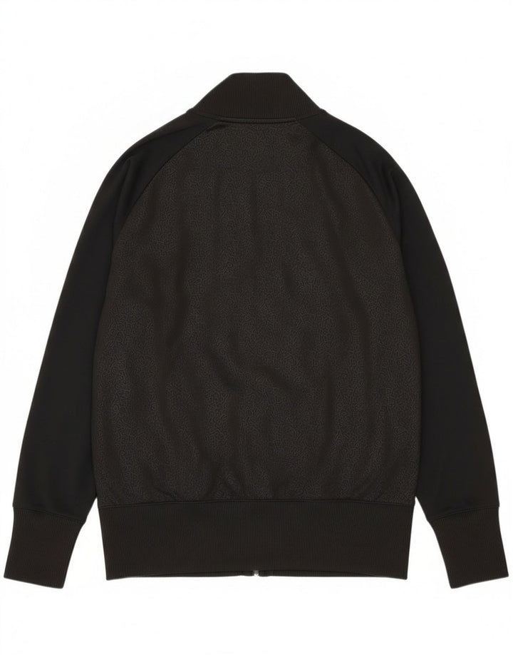 Reebok Womens Graphic Tracksuit Top Jacket UK 14 Large Black