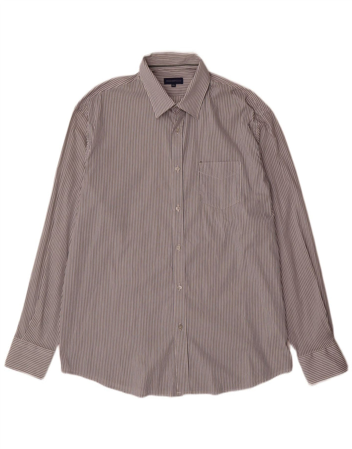 Trussardi Jeans Mens Shirt 2XL White Striped