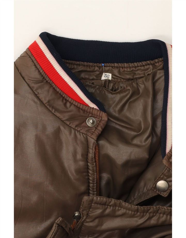 Vintage Mens Padded Jacket UK 38 Medium Brown