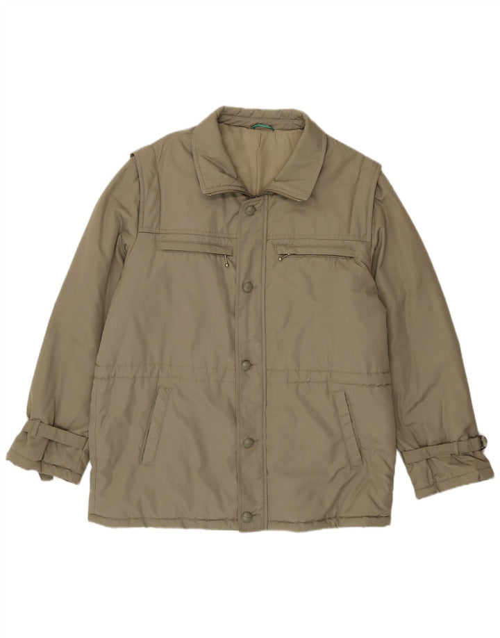 Canda Mens Padded Jacket IT 54 2XL Khaki Polyester