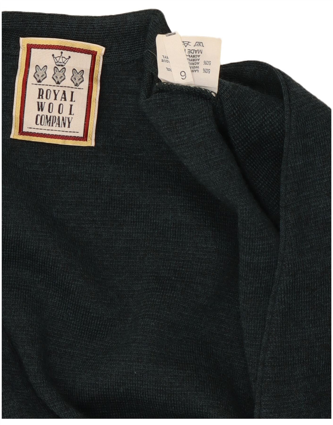 Vintage Mens Knit Waistcoat Medium Green Wool