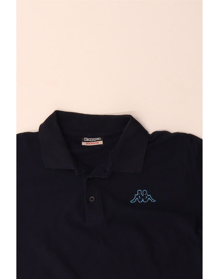 KAPPA Mens Polo Shirt Medium Navy Blue Cotton