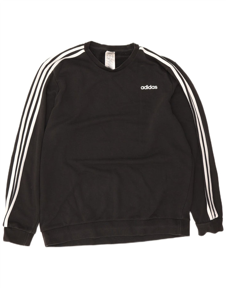 Adidas Mens Sweatshirt Jumper XL Black Cotton