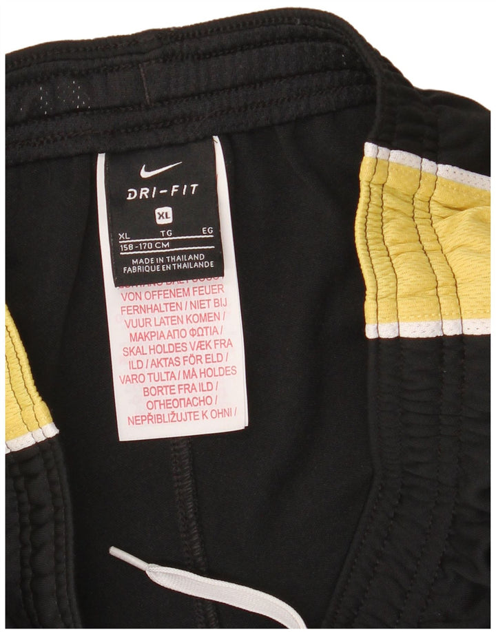 NIKE Boys Dri Fit Tracksuit Trousers Joggers 13-14 Years XL Black