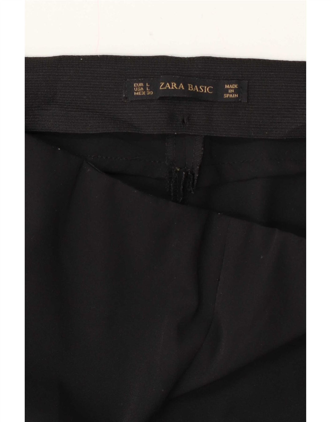 Zara Womens Regular Casual Trousers Large W30 L27 Black
