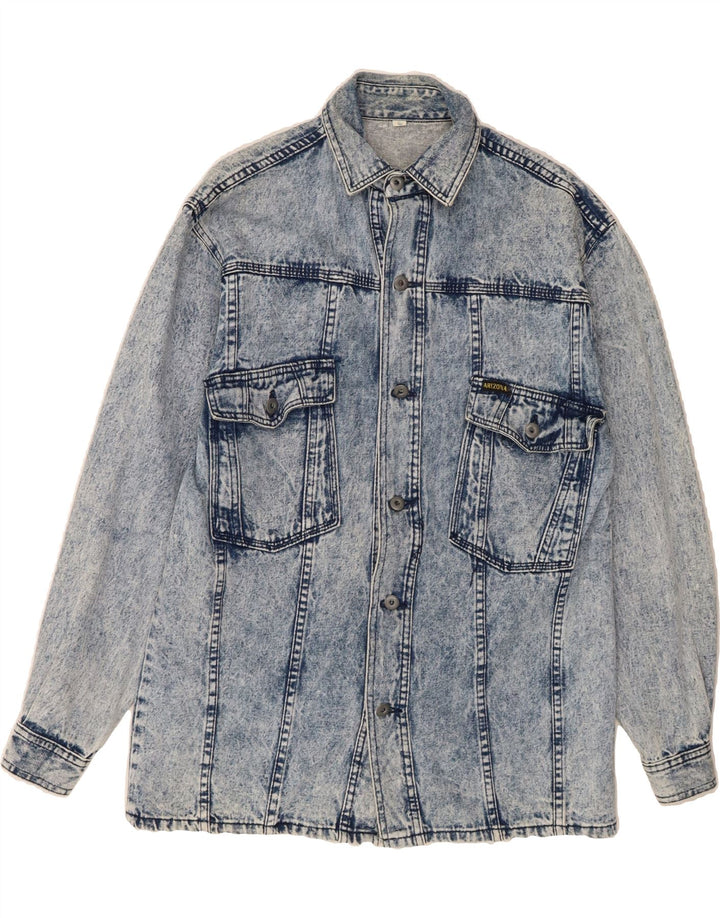 ARIZONA Mens Denim Jacket IT 48 Medium Blue Cotton Vintage Arizona and Second-Hand Arizona from Messina Hembry 