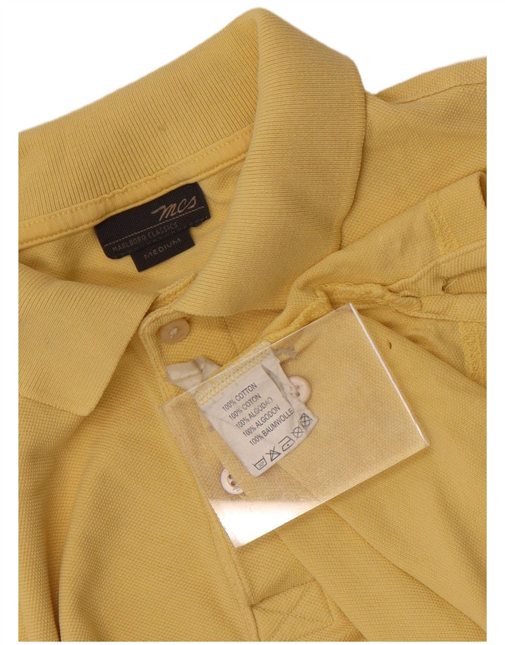 Marlboro Classics Mens Polo Shirt Medium Yellow Cotton