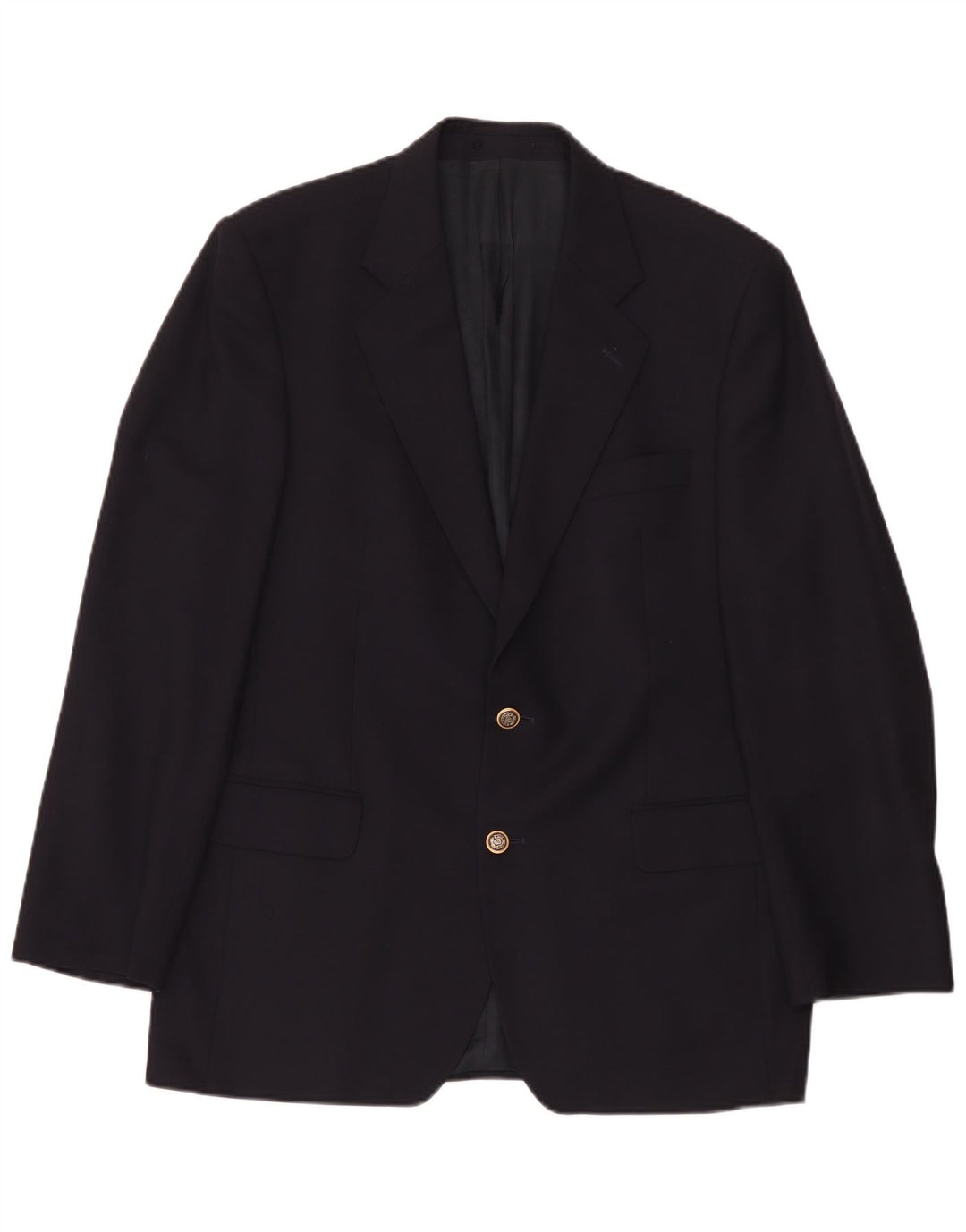 Magee Mens 2 Button Blazer Jacket UK 42 XL Navy Blue New Wool