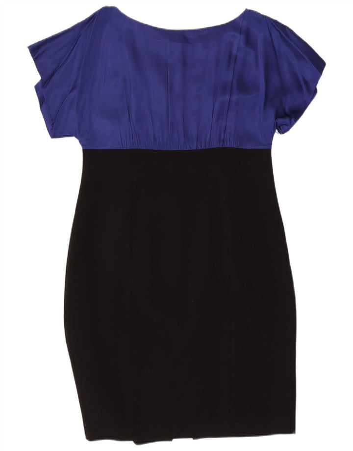 COAST Womens Sheath Dress UK 18 XL Black Colourblock Polyester