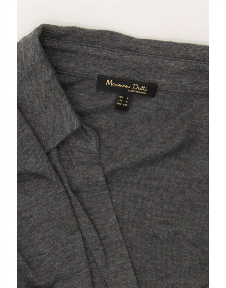MASSIMO DUTTI Womens Shirt UK 10 Small Grey Cotton Vintage Massimo Dutti and Second-Hand Massimo Dutti from Messina Hembry 