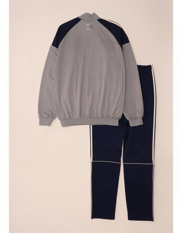 Adidas Mens Full Tracksuit UK 44/46 Large Navy Blue Colourblock Polyester