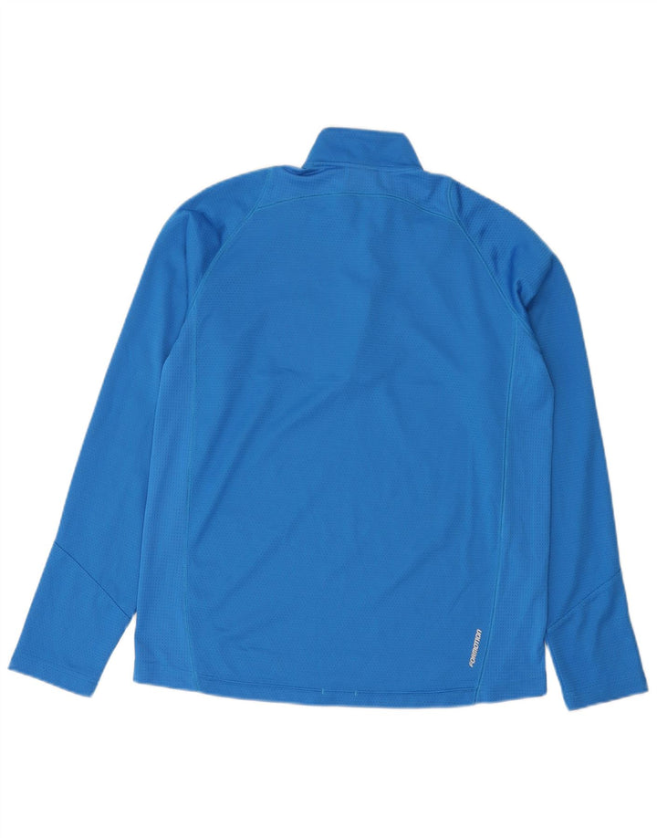 Adidas Mens Climacool Zip Neck Pullover Tracksuit Top Small Blue Polyester