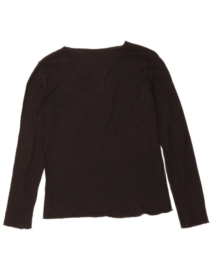 ZARA Womens Top Long Sleeve UK 10 Small Black